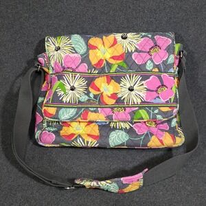 Vera Bradley Shoulder Bag Women Jazzy Blooms Floral Quilted Messenger Crossbody